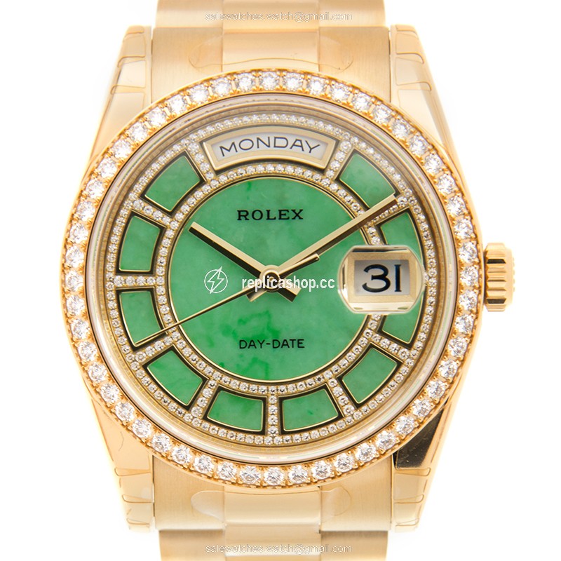 Replica ROLEX DAY-DATE 118348GNJADECAROUSELDIA Replica ROLEX DAY-DATE 118348GNJADECAROUSELDIA