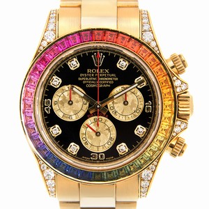 Replica ROLEX DAYTONA 116598RBOW-0001 RAINBOW YELLOW GOLD YG